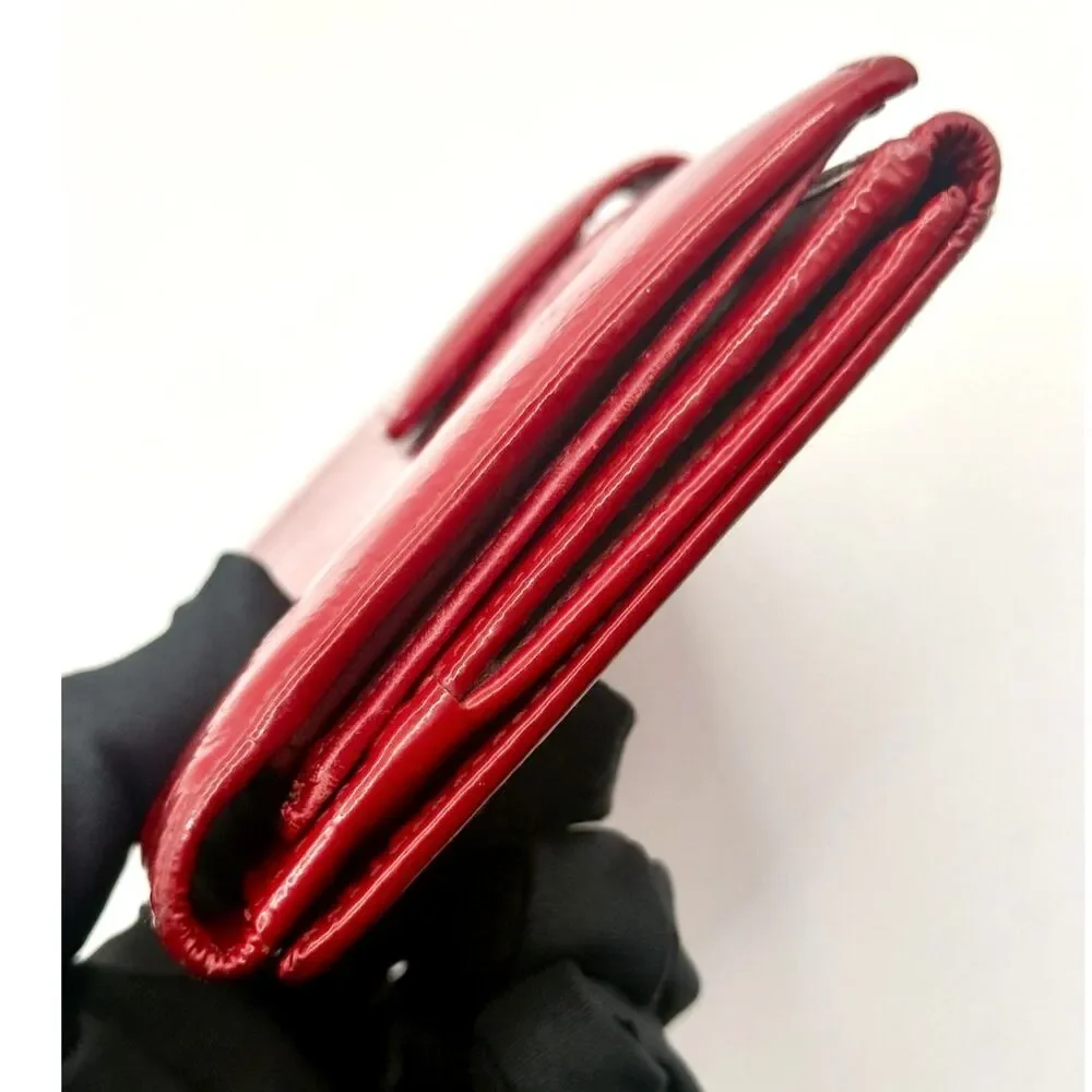 Yves Saint Laurent YSL Belle de Jour Red Patent Wallet WOC Vintage Authentic